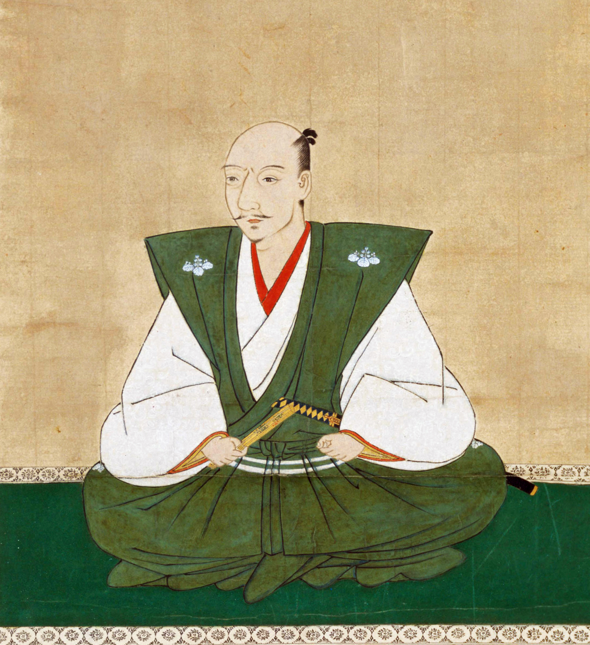 織田信長像（狩野宗秀筆、1583年、長興寺蔵。信長没後に制作された肖像画）